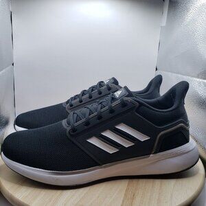 Adidas EQ19 Running Black Mens Shoe Sneakers H00924 hard plastic heel size 13